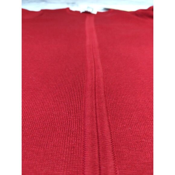 Vtg Linea Louis Dell Olio Womens Size Small Red Long Stretch Pullover Dress - Picture 5 of 10